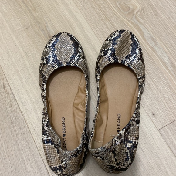 Lucky Brand Snakeskin Ballet Flats - Picture 3 of 6